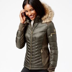 Michael Kors Olive Green Puffer Jacket